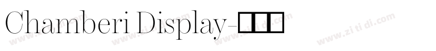 Chamberi Display字体转换